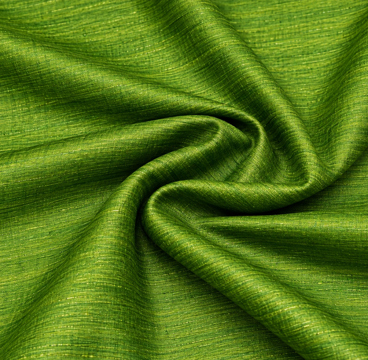 Handwoven Bhagalpuri Light Green Tussar Ghicha Silk Saree