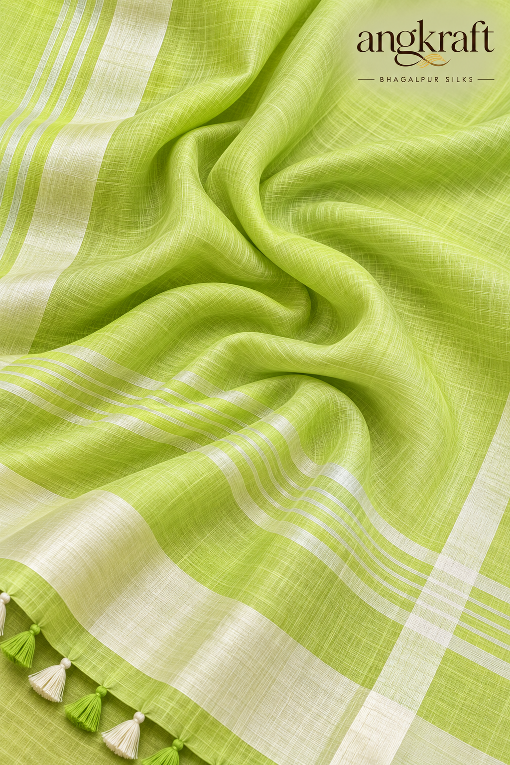 Bhagalpuri Linen Saree with Stripes
