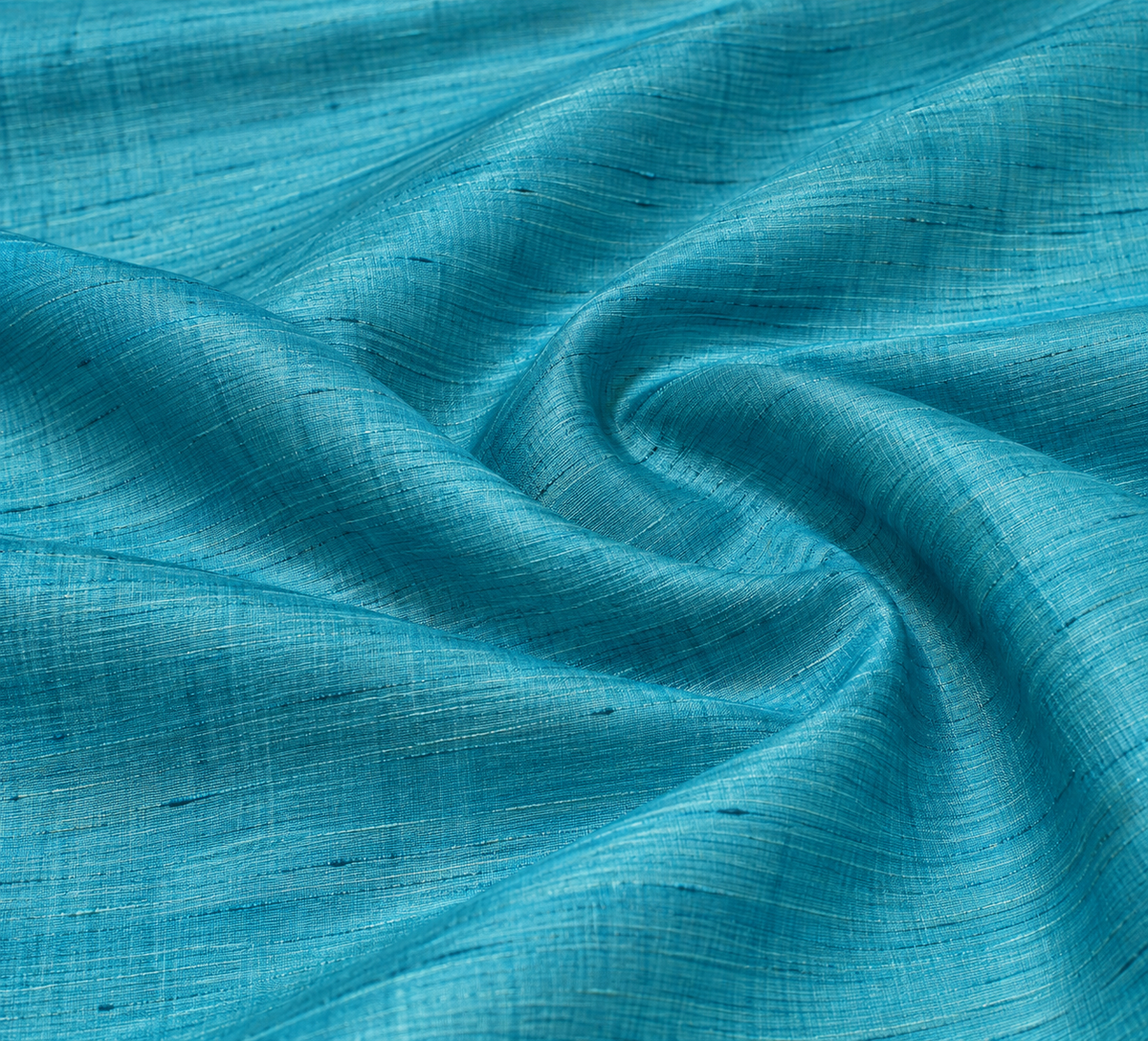 Handwoven Bhagalpuri Firozi Tussar Ghicha Silk Saree