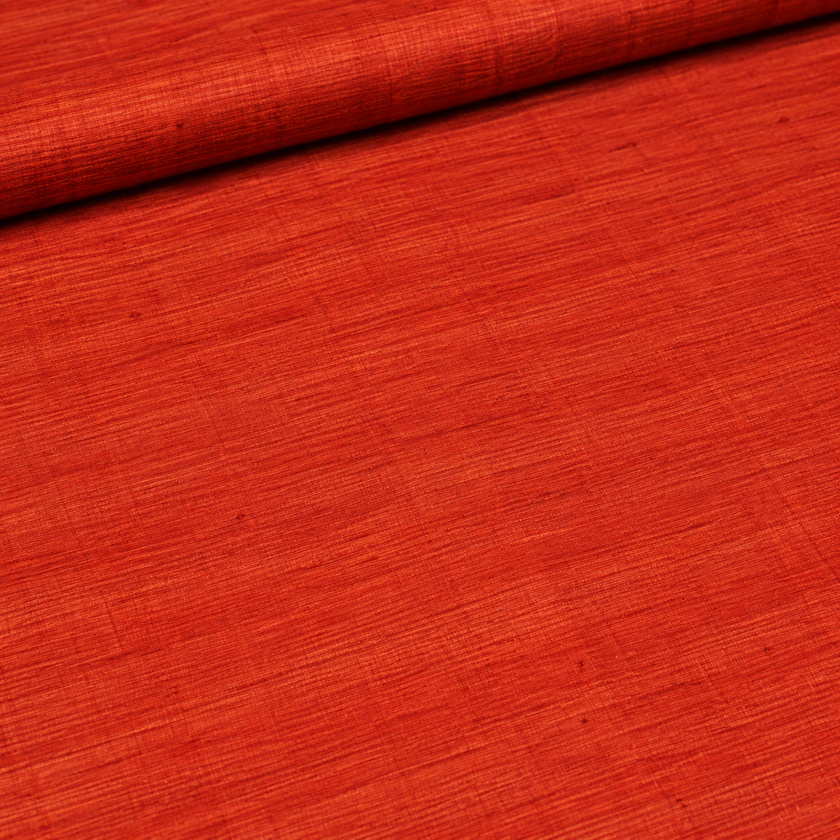 Handwoven Bhagalpuri Cherry Red Tussar Ghicha Silk Saree